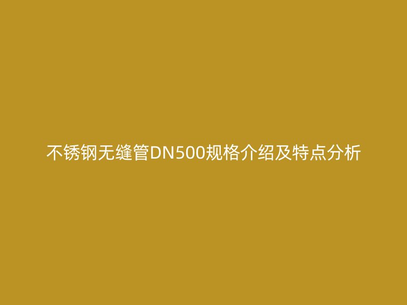 不銹鋼無縫管DN500規(guī)格介紹及特點(diǎn)分析